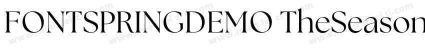 FONTSPRINGDEMO TheSeasonsLightRegul字体转换